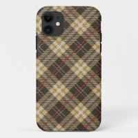 Bruin en beige tartan geruite patroon