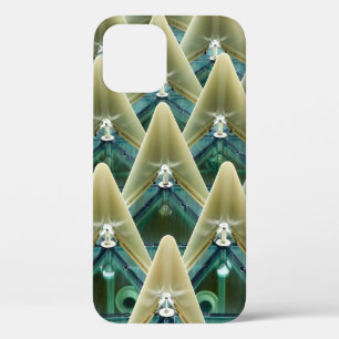 Bruin en blauw behang iPhone 12 hoesje