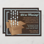 Bruin en blauw We verplaatsen de aankondiging van  (Voorkant / Achterkant)