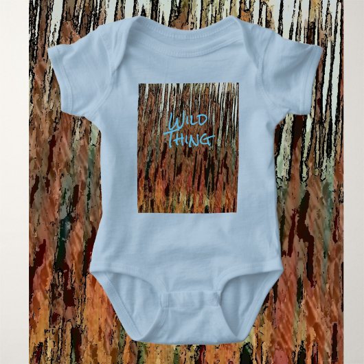 Bruin en blauw wild ding romper