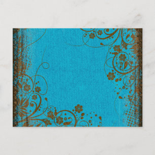 Bruin en Blauwgroen Briefkaart