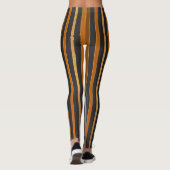 Bruin en bruin bruin faux-goudzijspoor van verf L Leggings (Achterkant)