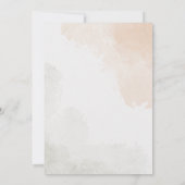 Bruin en Crème Bloemen Waterverf Bruiloft Kaart (Achterkant)