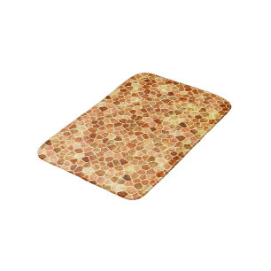 Bruin en Crème Klinker Patchwork Terrazzo Patroon Badmat