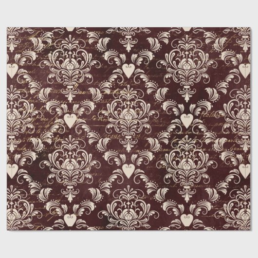 Bruin- en crèmekleurpatroon cadeaupapier (Vlak)