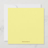 Bruin en geel  Lijst Baptisme Uitnodiging (Achterkant)