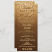 Bruin en Goud Glitter Programma (Voorkant / Achterkant)