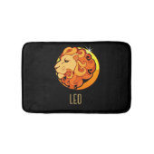 Bruin en goud Leo sterrenbeeld zwart Badmat (Voorkant)