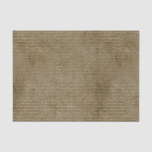 Bruin en Goud Script Tissuepapier