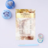 Bruin en Goud Waterverf prijslijst Flyer (Enkel)