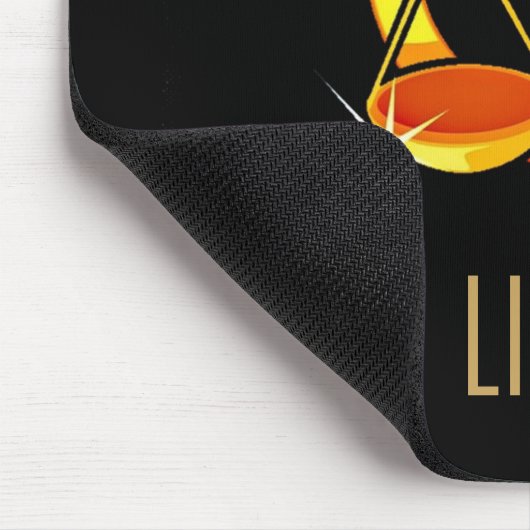 Bruin en goud Weegschaal sterrenbeeld zwart Muismat (Hoek)