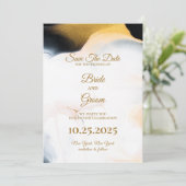 Bruin en gouden Waterverf Sla de datumkaart op Kaart (Staand voorkant)