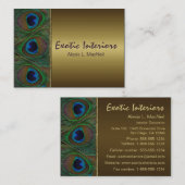 Bruin en goudpacock Visitekaartje (Voorkant / Achterkant)