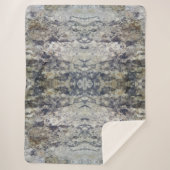 Bruin en grijze marmer Sherpa Blanket Sherpa Deken (Voorkant)