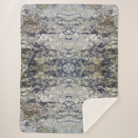 Bruin en grijze marmer Sherpa Blanket Sherpa Deken (Voorkant)