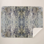 Bruin en grijze marmer Sherpa Blanket Sherpa Deken (Voorkant (horizontaal))