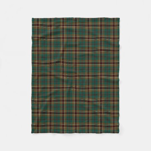 Bruin en Groen Plaid Murphy Tartan Fleece Deken (Voorkant)