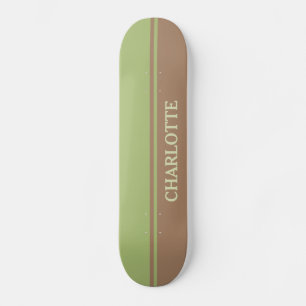 Bruin en groen skateboard