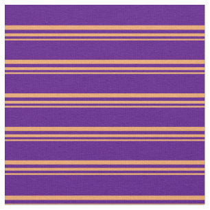 Bruin en Indigokleurig gelaagd patroon Stof