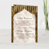 Bruin en Ivory Gold Islamic Arch Wedding (Achterkant)