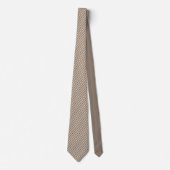 Bruin en Khaki Thin Stripes Stropdas (Voorkant)