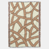 Bruin en met de hand getekend Fantasy Pattern Deken (Voorkant Verticaal)