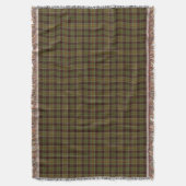 Bruin en Moss Green Rustic Pset Pattern Deken (Voorkant Verticaal)