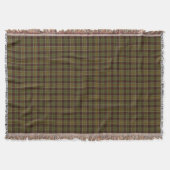Bruin en Moss Green Rustic Pset Pattern Deken (Voorkant)