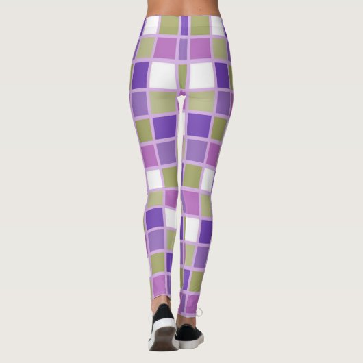 Bruin en Paars paradijs Leggings (Achterkant)