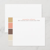 Bruin en peach Moderne decoratieve kleurenblokken (Voorkant / Achterkant)