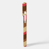 Bruin en rood Autumn Geometric Zig Zag Case-Mate iPhone Case (Achterkant / Links)