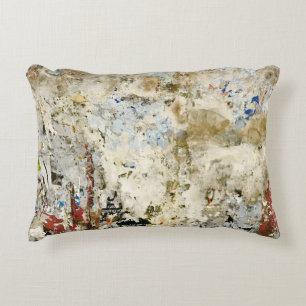 Bruin en rood behang accent kussen