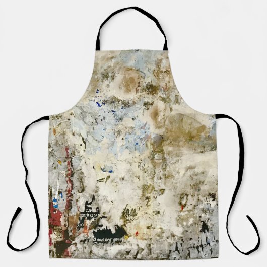 Bruin en rood behang schort (Voorkant)