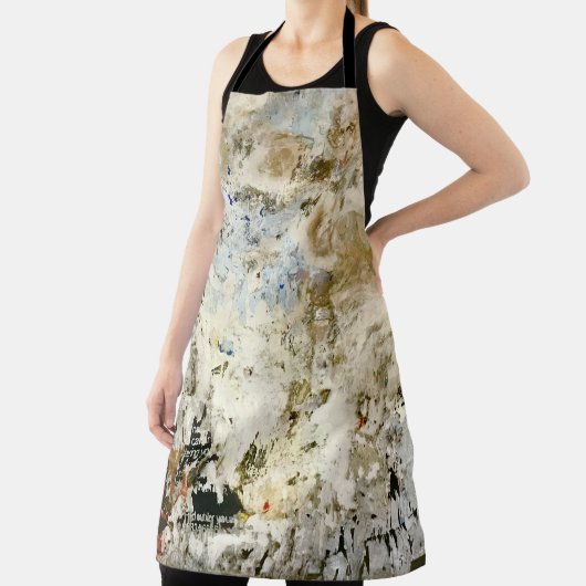 Bruin en rood behang schort (Insitu)