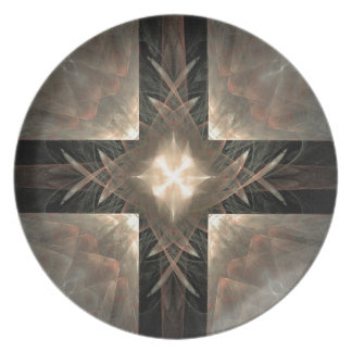 Bruin en room melamine bord