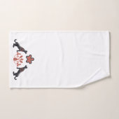 Bruin en Roze en Scandinavisch Patroon Bad Handdoek (Handdoek)