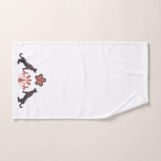 Bruin en Roze en Scandinavisch Patroon Bad Handdoek (Handdoek)
