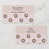 Bruin en Roze modern cirkelontwerp Visitekaartje (Voorkant / Achterkant)