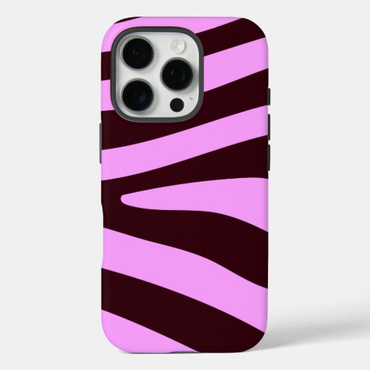 Bruin en roze zebra afdrukken Case-Mate iPhone case (Achterkant)