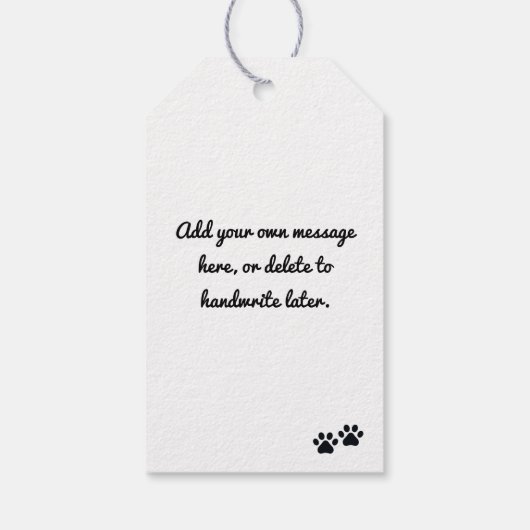 Bruin en Tan French Bulldog Birthday Cadeaulabel (Achterkant)