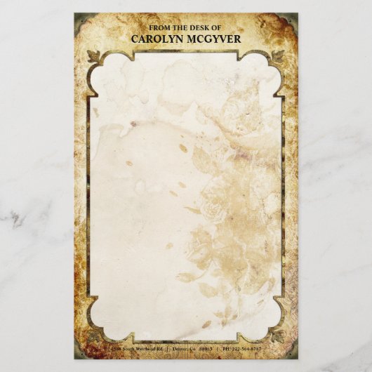 Bruin en Tan Vlaams Briefpapier (Voorkant)