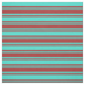 Bruin en Turquoise Pattern van Stripes Stof (Swatch)