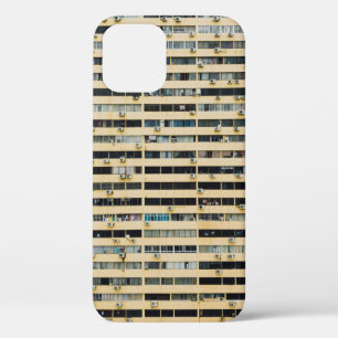 Bruin en wit betongebouw iPhone 12 hoesje