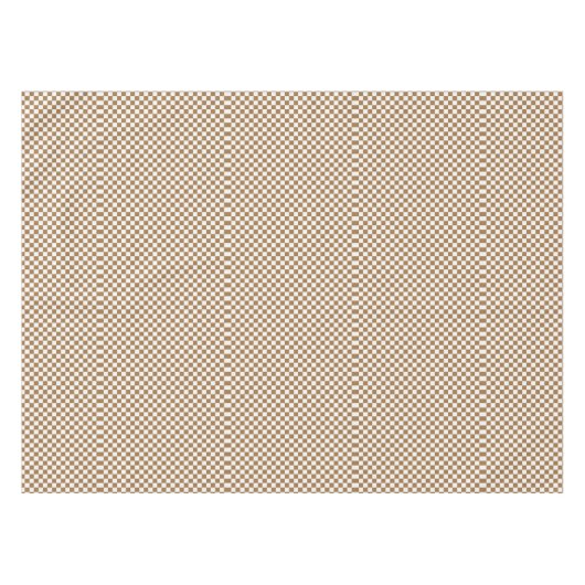 Bruin en wit gingham gecheckt tafelkleed (Voorkant (Horizontaal))