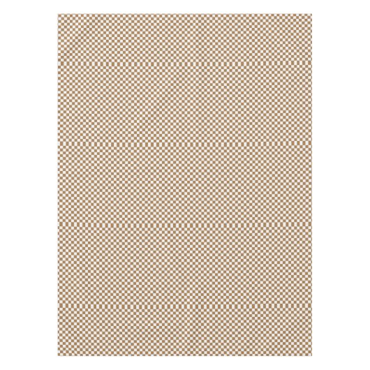 Bruin en wit gingham gecheckt tafelkleed (Voorkant)