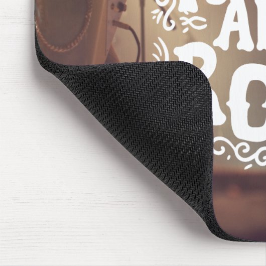 Bruin en Wit Modern Rock and Roll Muismat (Hoek)