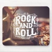 Bruin en Wit Modern Rock and Roll Muismat (Voorkant)