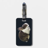 Bruin en wit Nederlands konijn Bagagelabel (Achterkant verticaal)