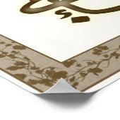 Bruin en wit poster met de grootste naam (Hoek)