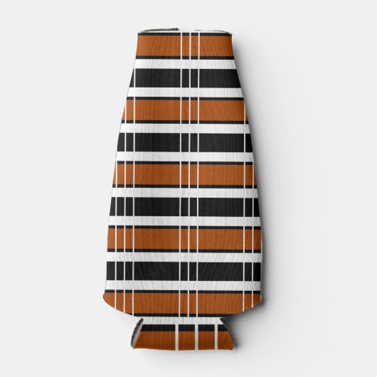 Bruin en wit speldenbruin flesjeskoeler (Voorkant)